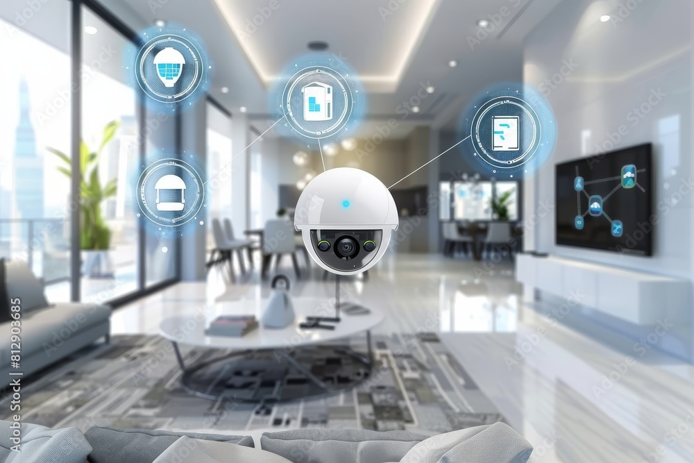 Poster enhance your security concept with cctv, secure lighting, and motion detection technology to ensure 