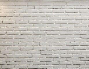 Obraz premium white painted old brick wall panoramic background