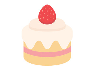 いちごがのったミニショートケーキ