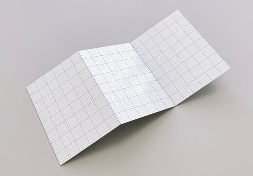 A5 Trifold Open Brochure Mockup 02