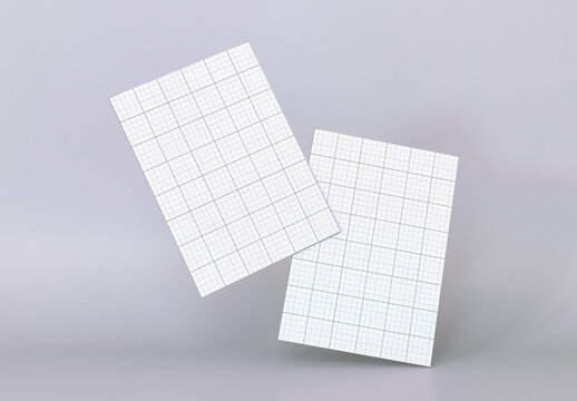 A5 Trifold or Bifold Brochure Cover and Back Mockup