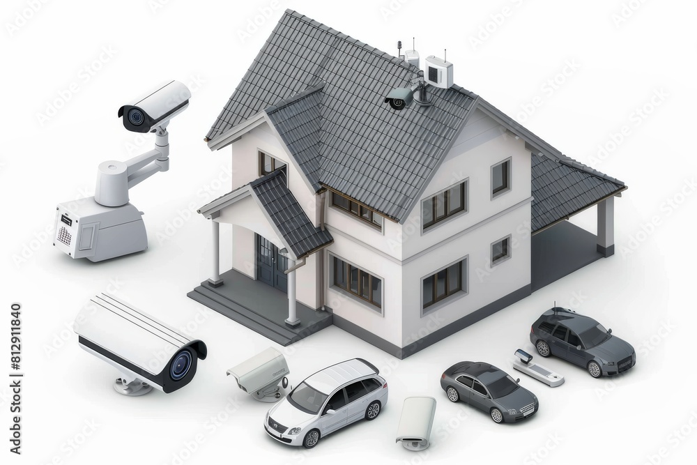 Poster utilize video technology and surveillance cameras to create an advanced home safety system with real