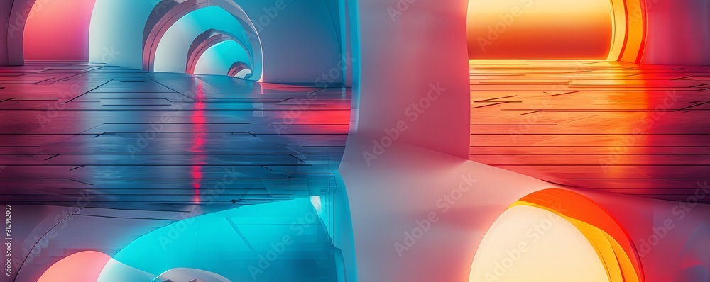 Poster capture the essence of abstract art through a blend of minimalist shapes and bold colors explore fut