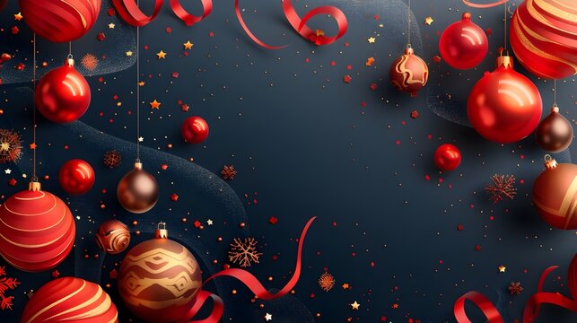 Festive of Shimmering Ornaments and Sparkling Decor for Joyous New Year