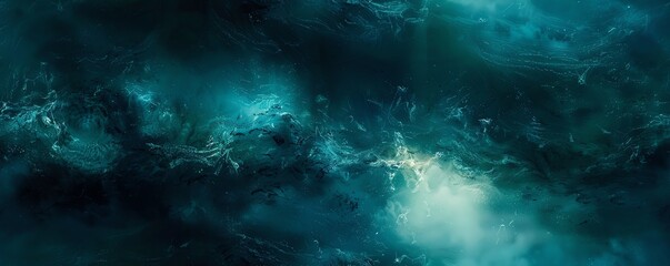 Obraz premium Capture the silent dread of a deep-sea abyss through a panoramic lens