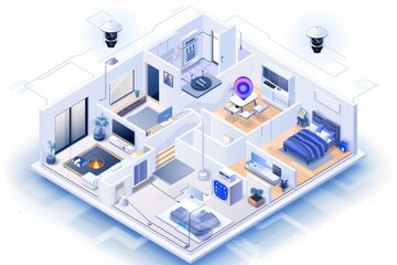 Obraz premium Combine CCTV with learning models to develop sophisticated home safety cameras for enhanced surveillance and protection.