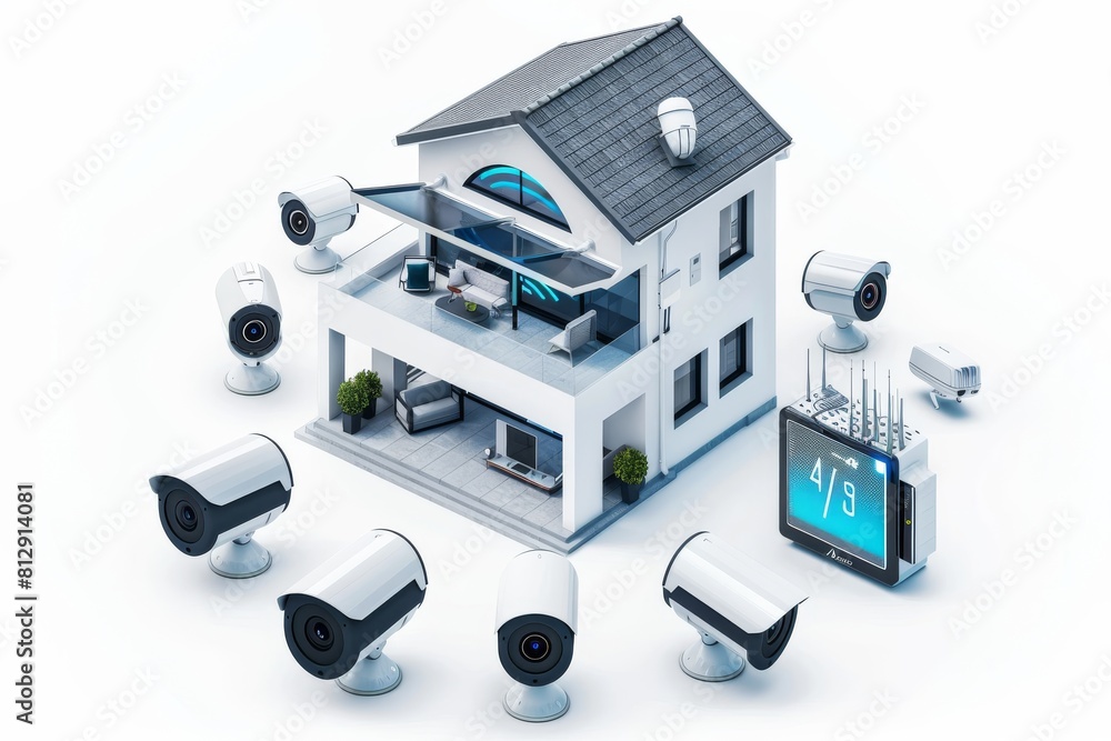Poster integrate cctv with surveillance cameras and learning models to enhance home safety and implement pr