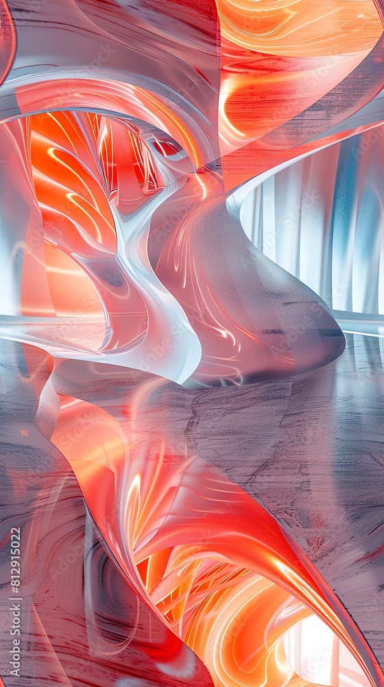 Poster infuse traditional abstract art with a modern twist by integrating photorealistic elements utilize u