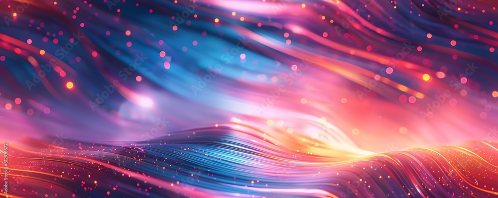 Poster capture the essence of futuristic technologies with a blend of impressionistic strokes, showcasing a