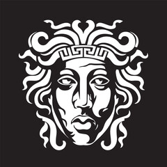 tribal mask tattoo design for tee shirt print fashion shop studio