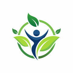 A logo for health supplements vector artwork illustration