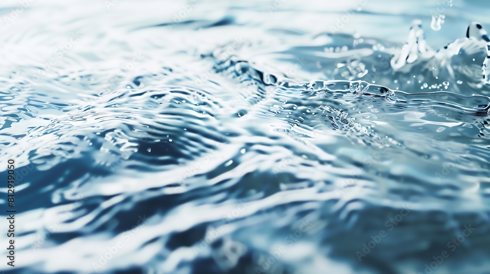 Poster water layout surface with ripples blue water transparent clear texture backgroundcircle wave pattern