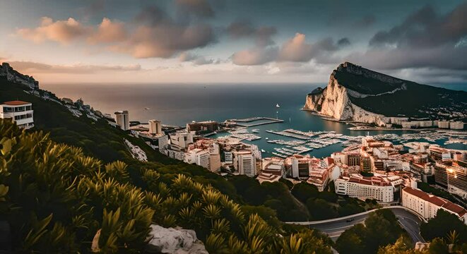 Aerial view of Gibraltar.