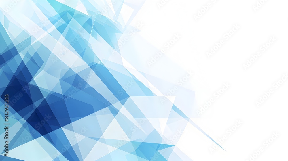 Aufkleber geometric abstract background in shades of blue with clean minimal design and rule of thirds composi