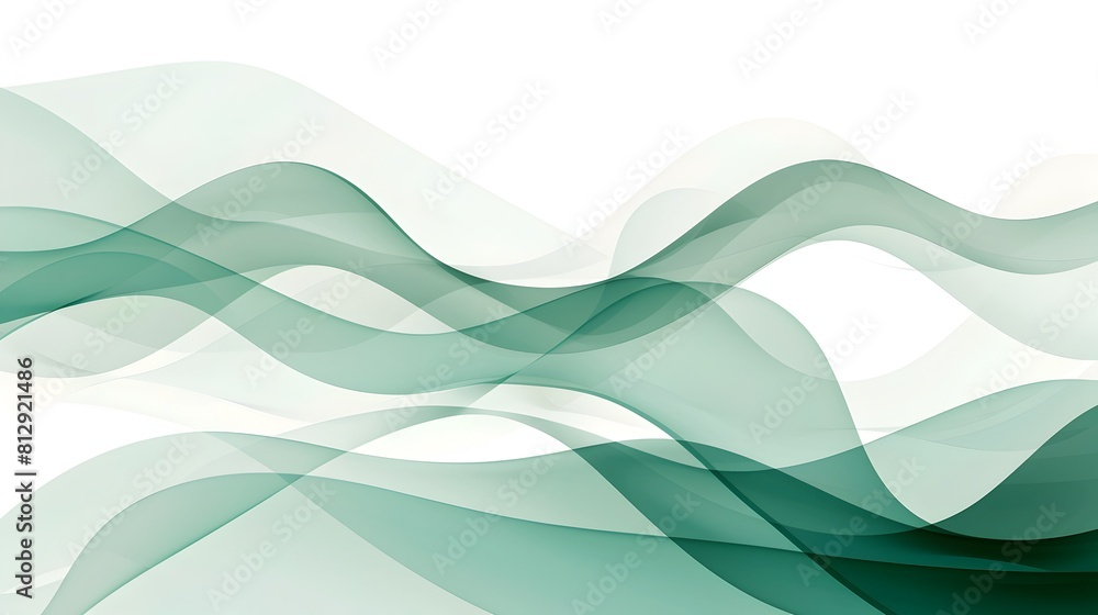 Poster elegant fluid green and teal geometric abstract background with generous negative space for graphics