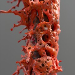 Detailed D Visualization of Human Sweat Glands Revealing the Process of Thermoregulation - obrazy, fototapety, plakaty