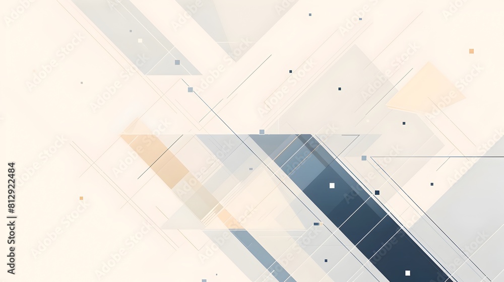 Aufkleber elegant minimalist architectural abstract background with geometric shapes and clean lines in monoch