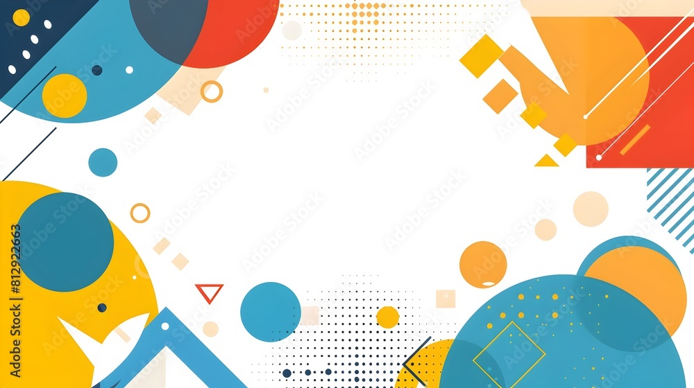 Aufkleber vibrant geometric abstract background with ample copyspace for graphic design elements