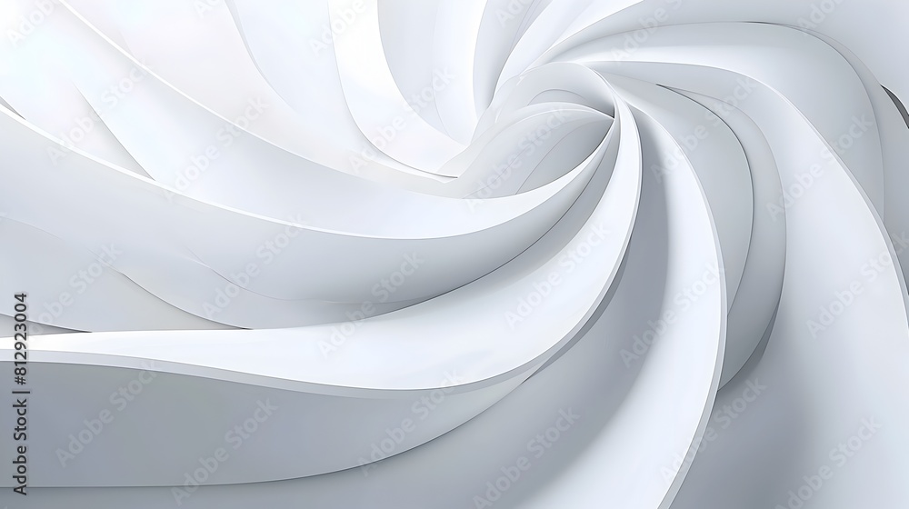Leinwandbilder elegant abstract geometric composition with overlapping curved shapes and soft edges on white backgr
