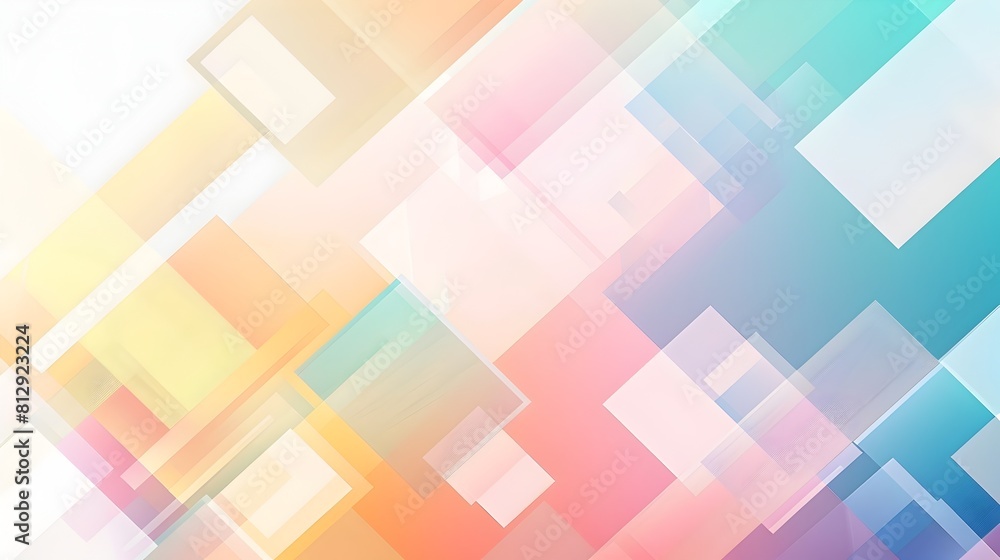 Poster vibrant geometric abstract backdrop with intersecting shapes and minimalist copyspace for branding a