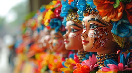 The Bali Arts Festival in Indonesia a showcase of the islands artistic talents with traditional dance music and handicrafts held in the cultural capit