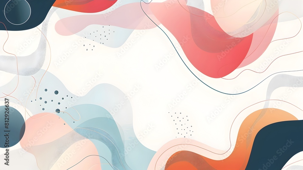 Aufkleber fluid abstract geometric background with copyspace and contemporary minimalist design