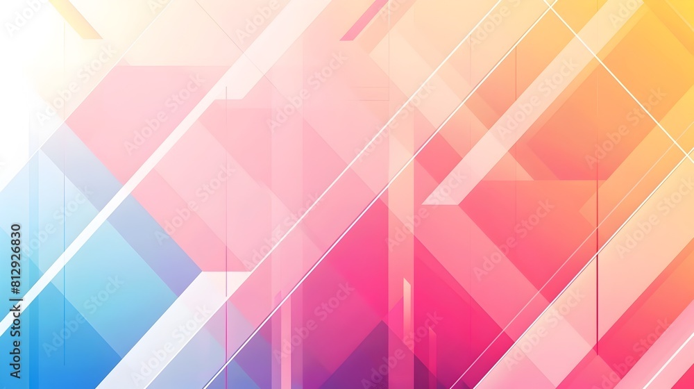 Poster vibrant minimalist geometric background with diagonal lines and blank copyspace for branding or adve