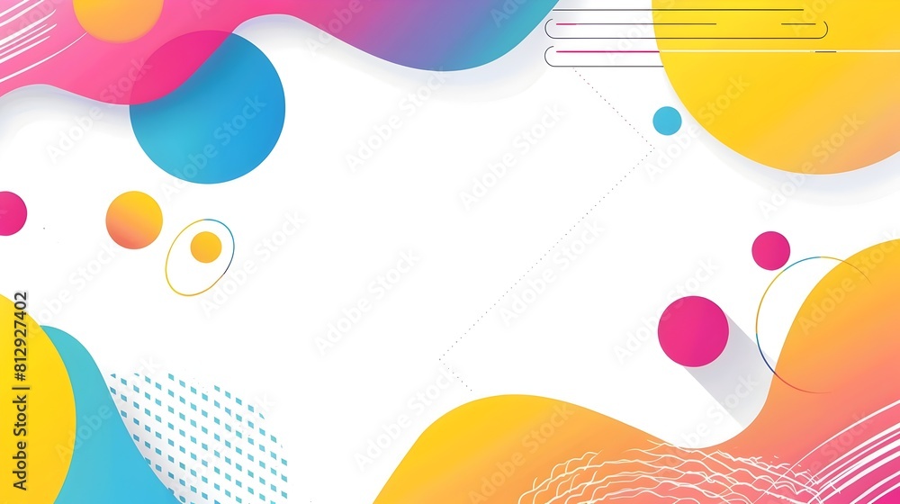 Aufkleber vibrant geometric abstract background with clean copyspace for versatile design and branding applica