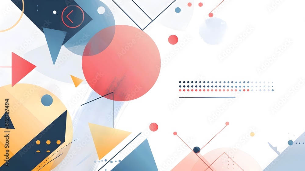 Poster Vibrant Geometric Abstract Design with Negative Space for Copyspace description This image features a dynamic and modern abstract geometric