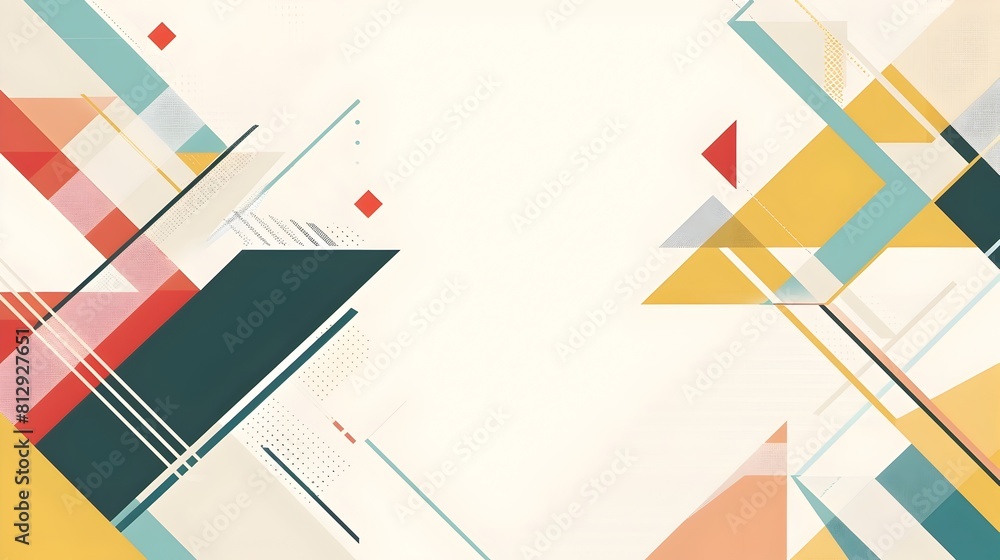 Poster striking abstract geometric background with generous copyspace for versatile design applications