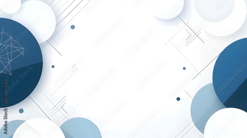 Aufkleber abstract geometric template with ample copyspace on clean white background