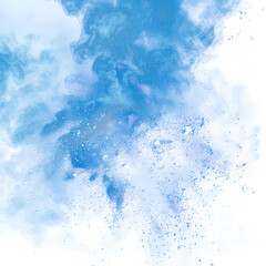 A blue abstract smoke isolated on transparent png.	