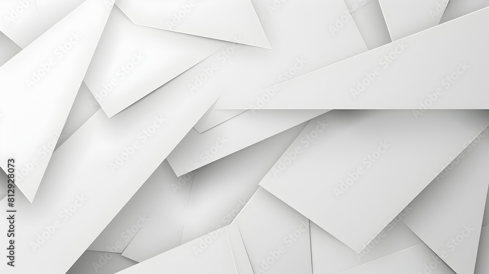 Leinwandbilder Minimalist Monochromatic Abstract Geometric Pattern with Generous White Copy Space and Dynamic Rule of Thirds Composition