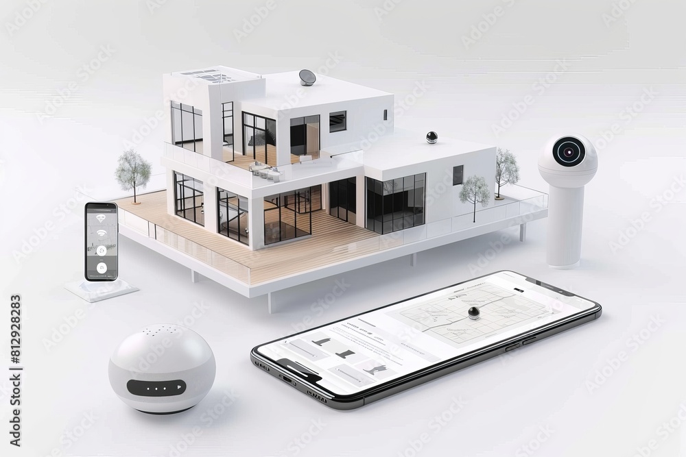 Poster home security technology integrates cameras with tilt and zoom features, supported by expanded wi-fi