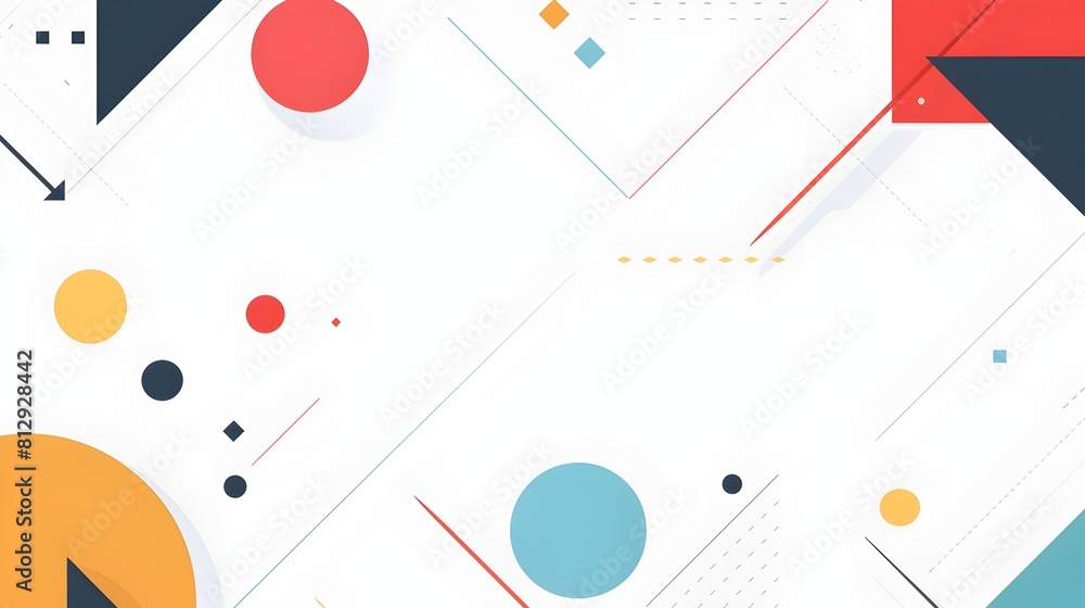 Leinwandbilder minimalist abstract geometric backdrop with ample copyspace for flat design or template