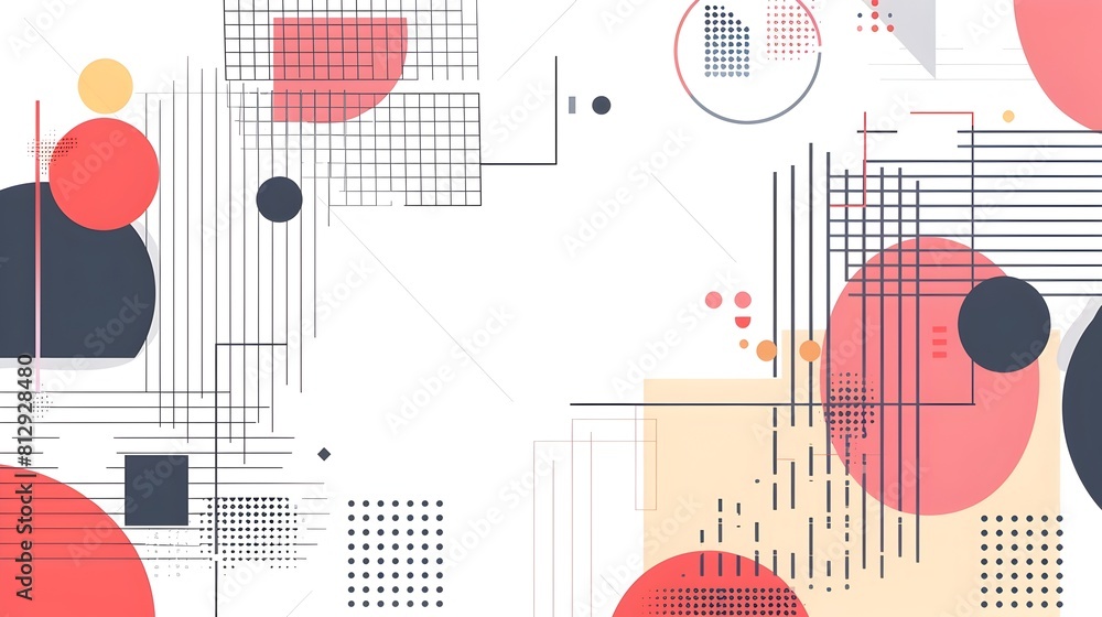 Leinwandbilder Minimalist Geometric Abstract Background with Ample Copyspace for Design Layouts and Visual Concepts