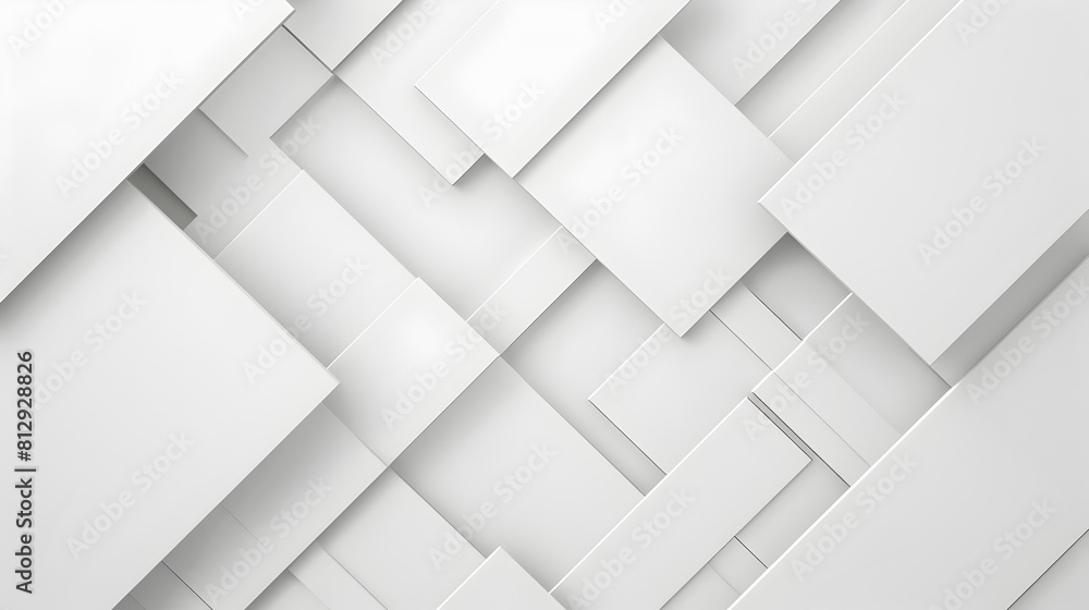 Poster abstract geometric overlapping patterns minimal flat design composition white background copyspace t