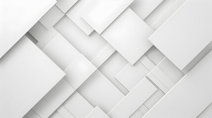 Abstract Geometric Overlapping Patterns Minimal Flat Design Composition White Background Copyspace Template
