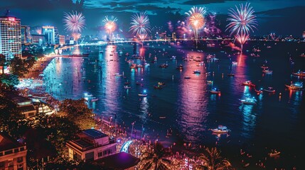 The Pattaya Music Festival in Thailand where international and local artists perform on stages along the beach offering a mix of genres from pop to ro