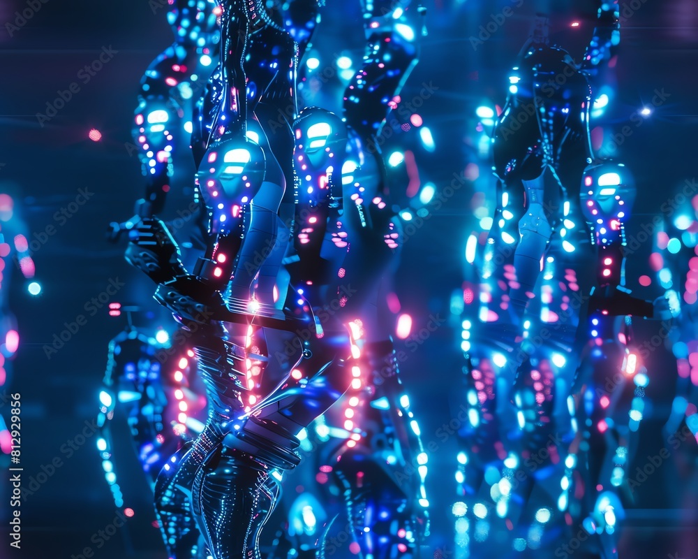 Poster elevate the dance floor experience by integrating futuristic technologies with captivating dance for