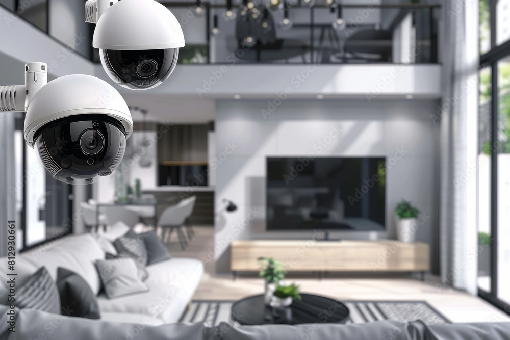 Aufkleber home iot security is enhanced by dvr systems incorporating cameras with pet-compatible sensors and e