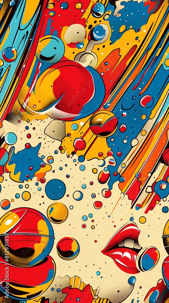 Poster transform a side-view perspective into a dynamic, eye-catching pop art piece, using unexpected camer