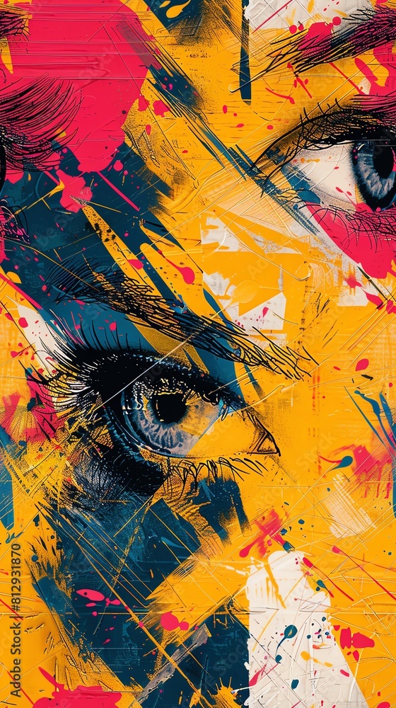 Poster transform a side-view perspective into a dynamic, eye-catching pop art piece, using unexpected camer