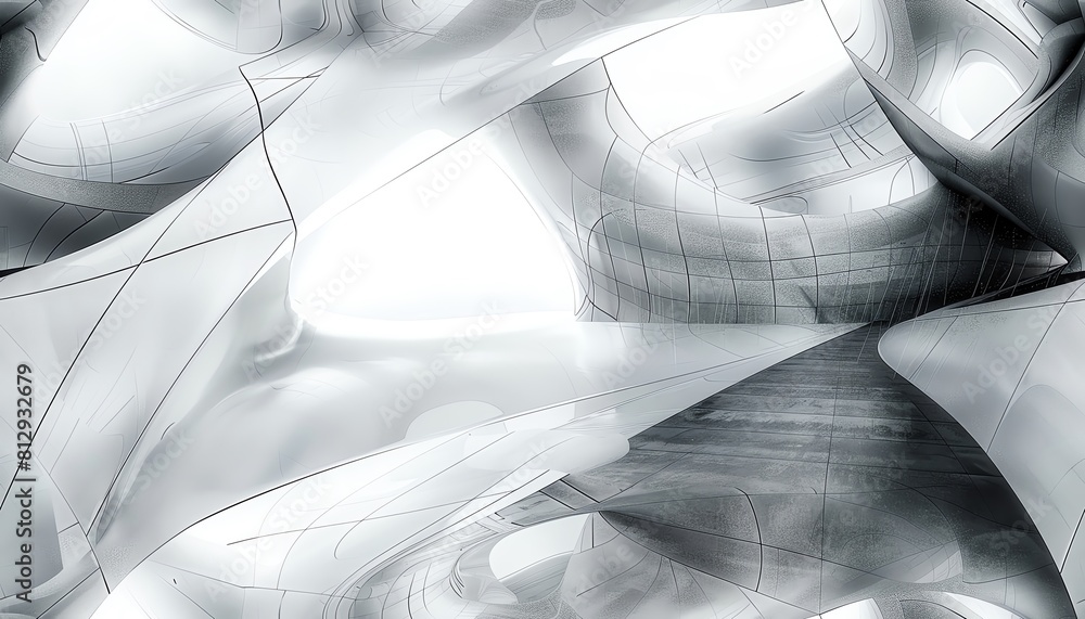 Poster capture a sleek, ultramodern concept with a low-angle view using cg 3d techniques for a futuristic t