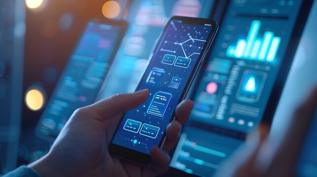 UX UI design process for modish mobile application and website  Creative prototype of wireframe for professional app developer : Generative AI