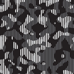 Abstract monochrome camo pattern. Vector Format 