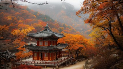 The Beomeosa Temple in Busan South Korea a serene Buddhist retreat nestled in the mountains known for its beautiful wooden architecture and vibrant au