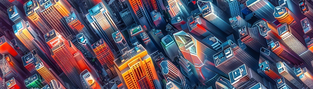Poster merge the unconventional charm of tilted camera angles with impressionistic detailing to portray urb