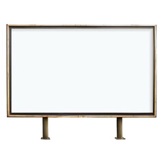 Billboard frame, large rectangular design, isolated on a transparent or white background