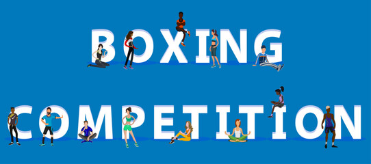 People on "Boxing Competition" for Web, Mobile App